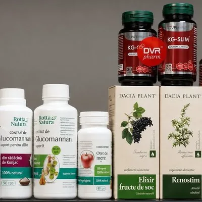 Flacoane și suplimente alimentare diverse