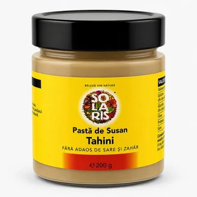 Pastă de susan tahini Solaris fără adaos de sare și zahăr