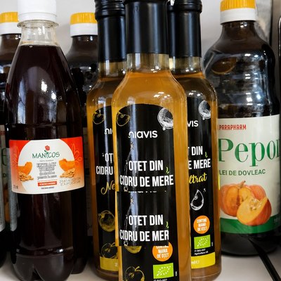 Oțet din cidru de mere nefiltrat Niavis, cu mama de oțet