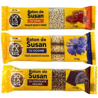 Batoane de susan Solaris cu miere, cicoare și ciocolată neagră